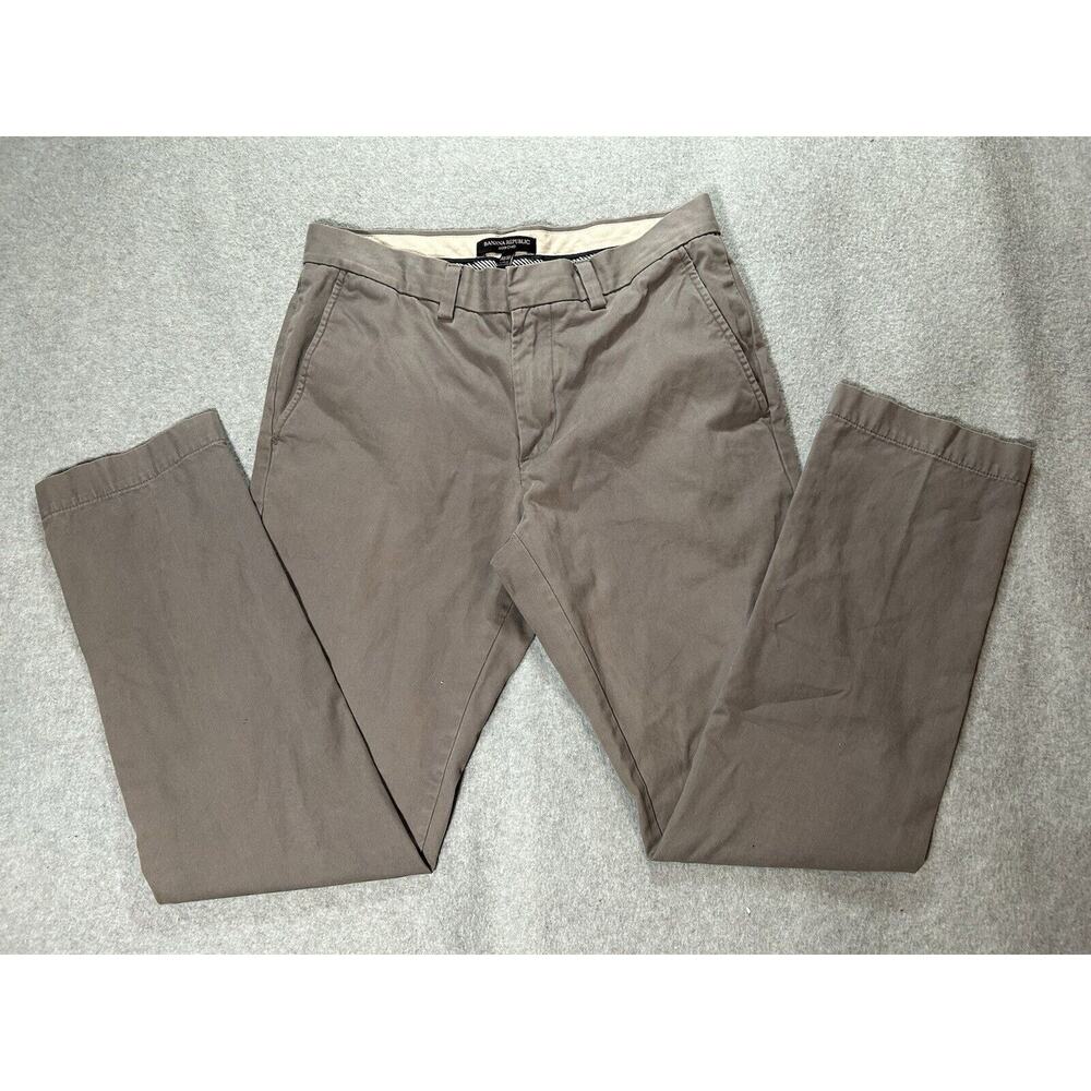 Banana Republic Aiden Chino Mens W30 L30 Pants Khakis Slight Taper Slim